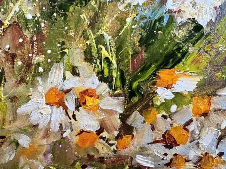 Original Impressionism Garden Painting by Diana Malivani