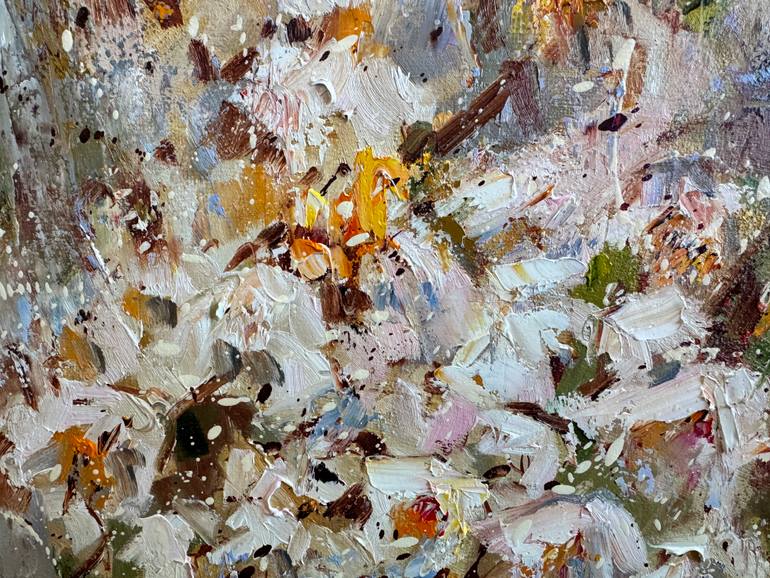 Original Impressionism Garden Painting by Diana Malivani