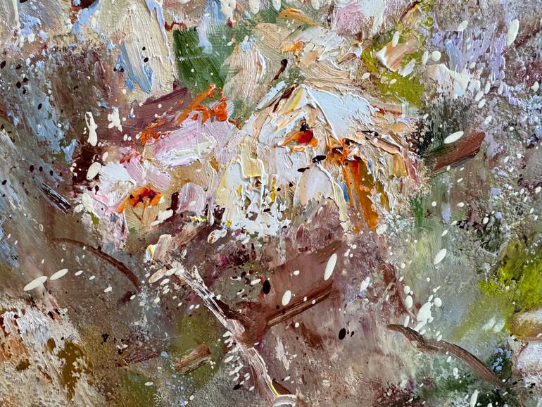 Original Impressionism Garden Painting by Diana Malivani