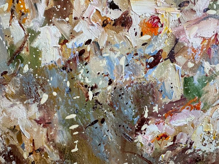 Original Impressionism Garden Painting by Diana Malivani