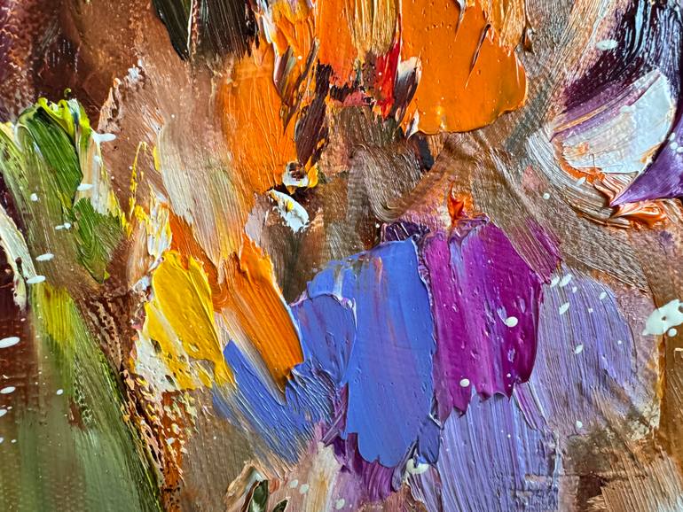 Original Impressionism Floral Painting by Diana Malivani