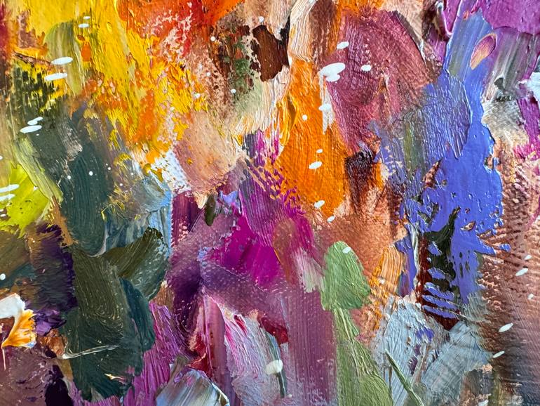 Original Impressionism Floral Painting by Diana Malivani