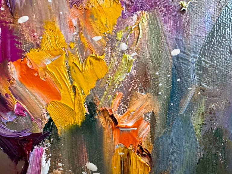 Original Impressionism Floral Painting by Diana Malivani