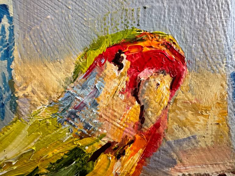 Original Impressionism Animal Painting by Diana Malivani