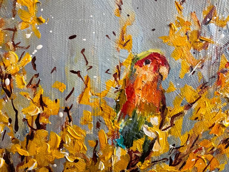 Original Impressionism Animal Painting by Diana Malivani