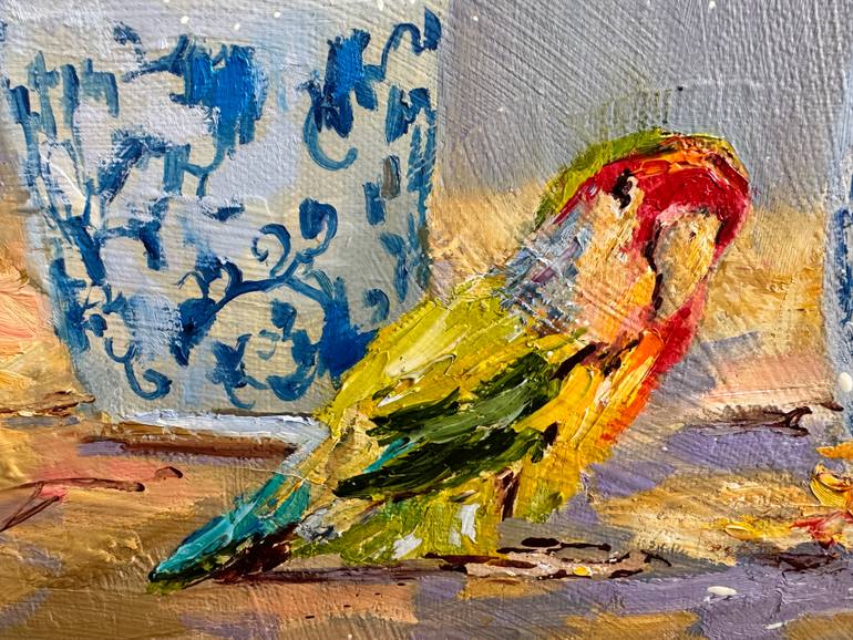 Original Impressionism Animal Painting by Diana Malivani