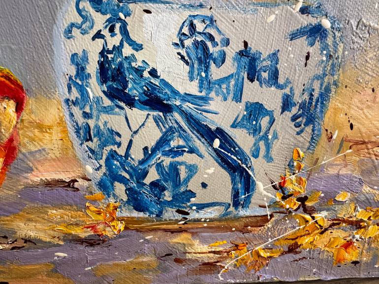 Original Impressionism Animal Painting by Diana Malivani