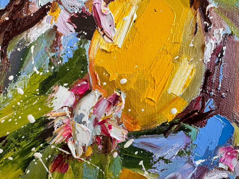 Original Impressionism Floral Painting by Diana Malivani