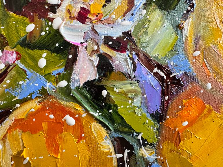 Original Impressionism Floral Painting by Diana Malivani