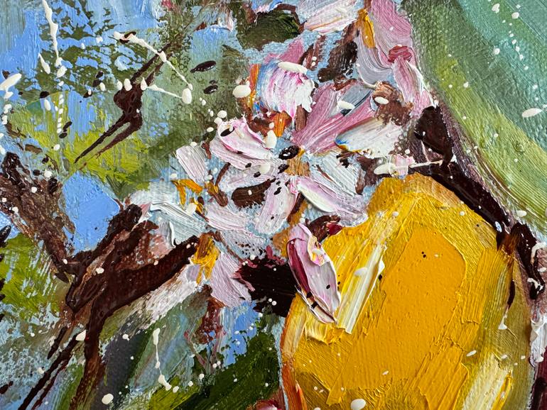 Original Impressionism Floral Painting by Diana Malivani