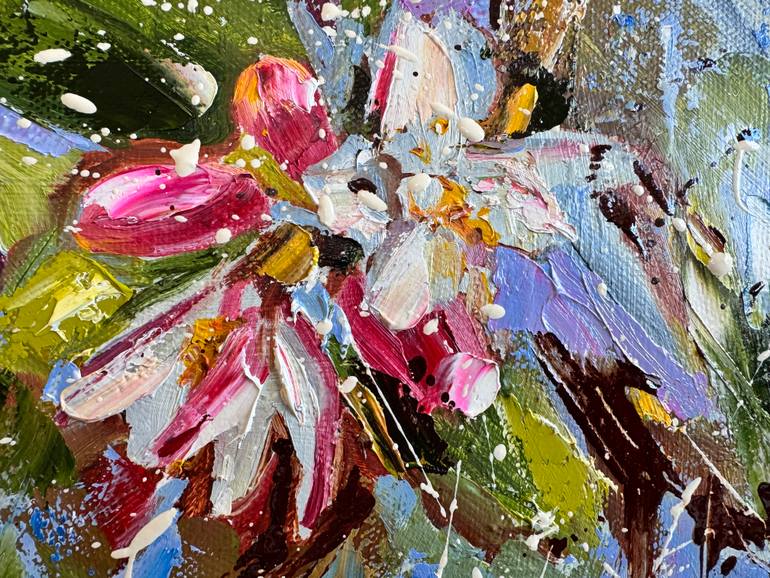 Original Impressionism Floral Painting by Diana Malivani