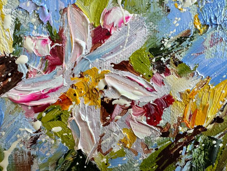 Original Impressionism Floral Painting by Diana Malivani