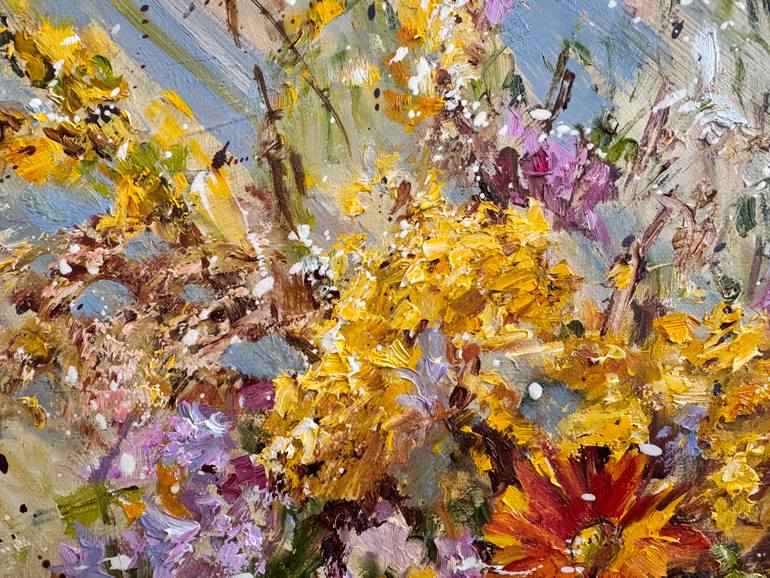 Original Impressionism Garden Painting by Diana Malivani