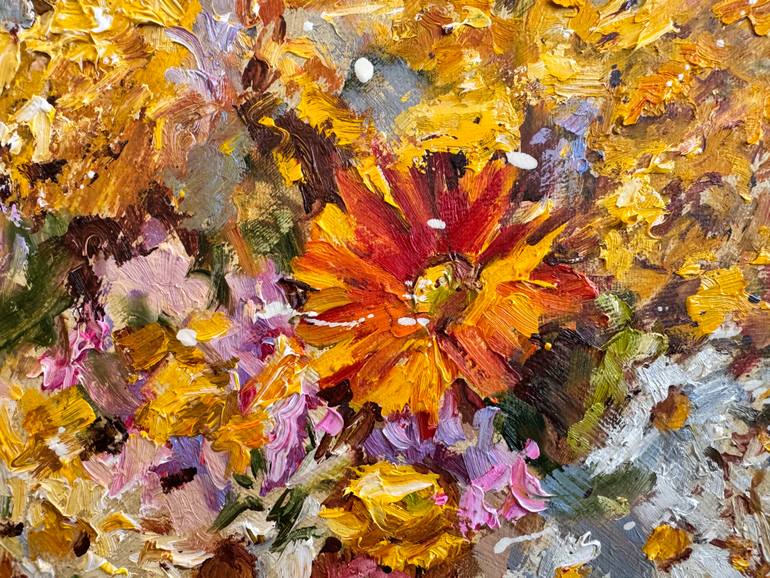 Original Impressionism Garden Painting by Diana Malivani