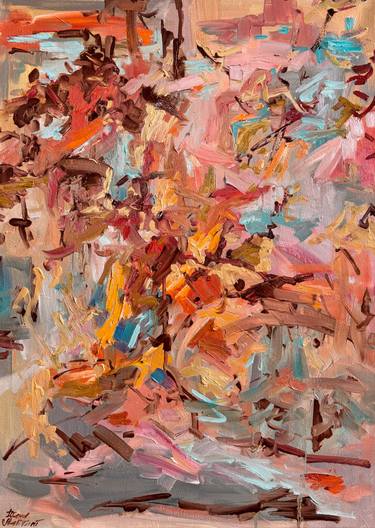 Original Abstract Expressionism Abstract Painting by Diana Malivani