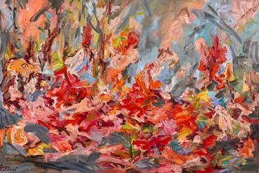 Original Abstract Expressionism Abstract Painting by Diana Malivani