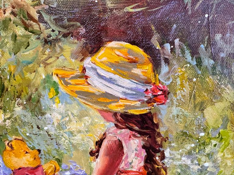 Original Impressionism People Painting by Diana Malivani