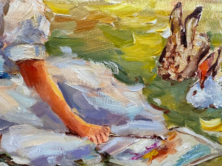 Original Impressionism People Painting by Diana Malivani