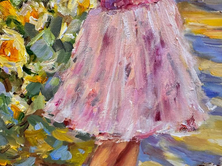 Original Impressionism People Painting by Diana Malivani