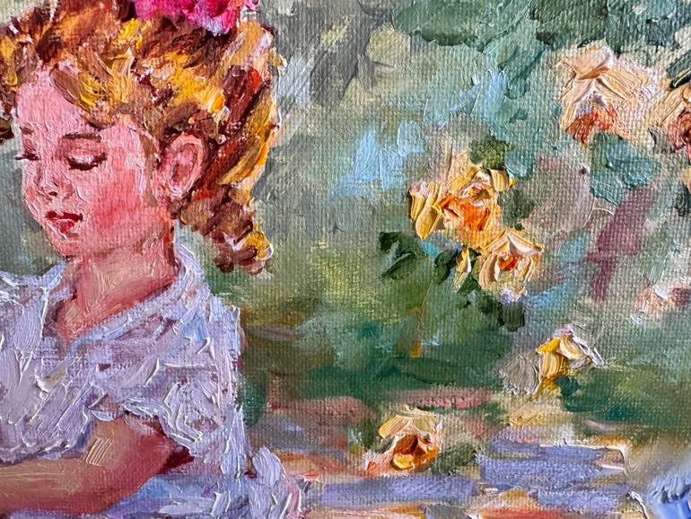 Original Impressionism People Painting by Diana Malivani