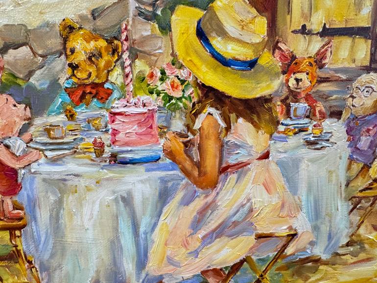 Original Impressionism People Painting by Diana Malivani