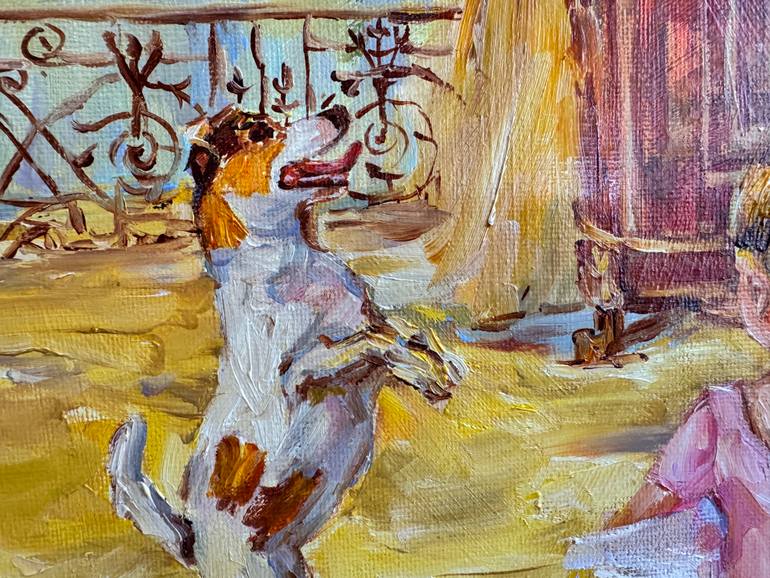Original Impressionism People Painting by Diana Malivani