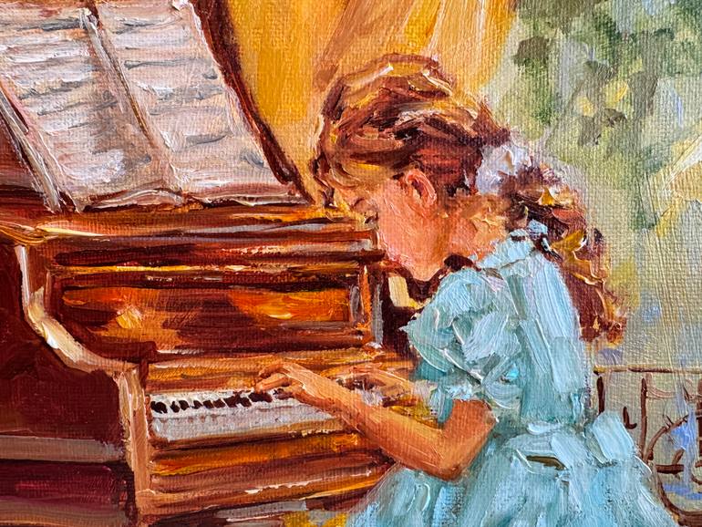 Original Impressionism People Painting by Diana Malivani
