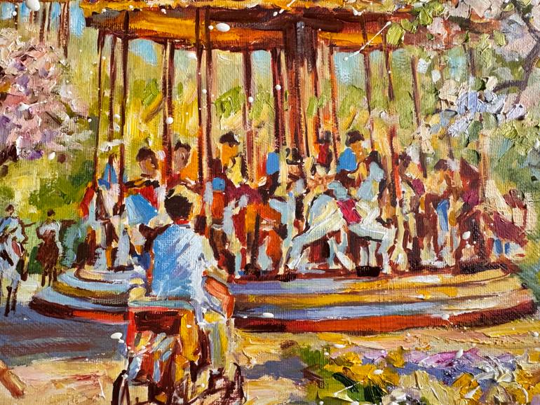 Original Impressionism People Painting by Diana Malivani