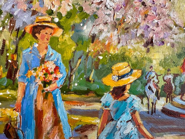 Original Impressionism People Painting by Diana Malivani