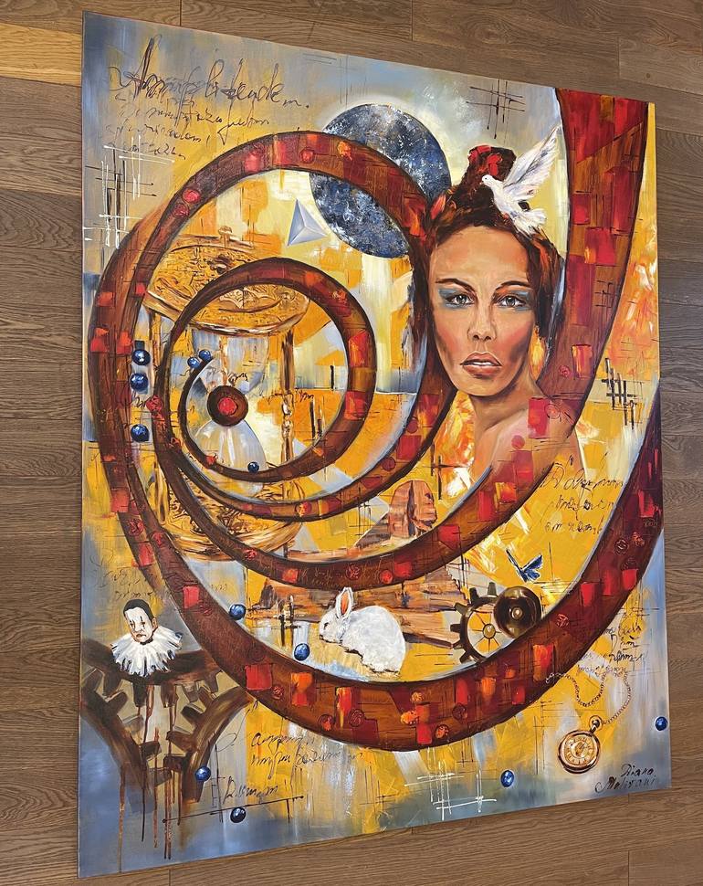 Original Abstract Portrait Painting by Diana Malivani