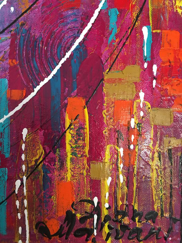 Original Abstract Science/Technology Painting by Diana Malivani