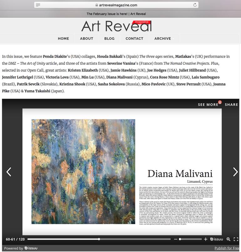 Original Abstract Seascape Painting by Diana Malivani