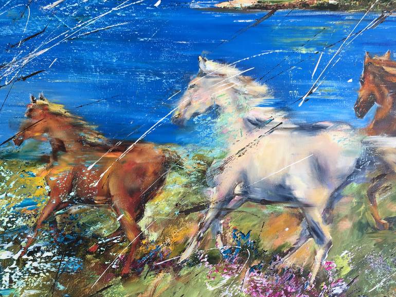 Original Figurative Horse Painting by Diana Malivani