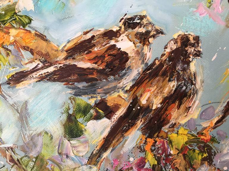 Original Impressionism Animal Painting by Diana Malivani