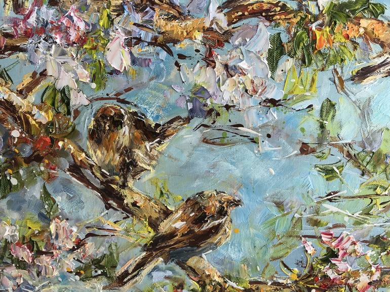 Original Impressionism Animal Painting by Diana Malivani