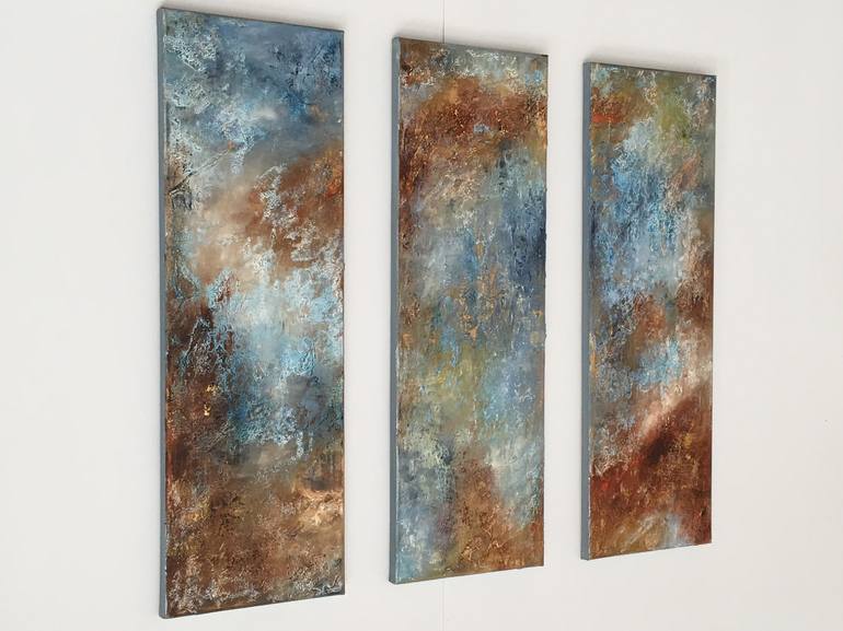 Listening to Chopin. Triptych Painting by Diana Malivani | Saatchi Art