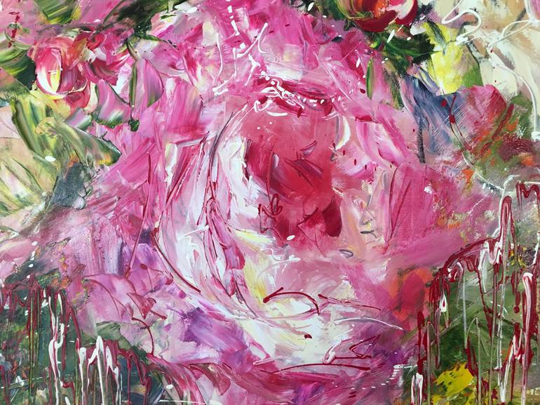 Original Impressionism Floral Painting by Diana Malivani