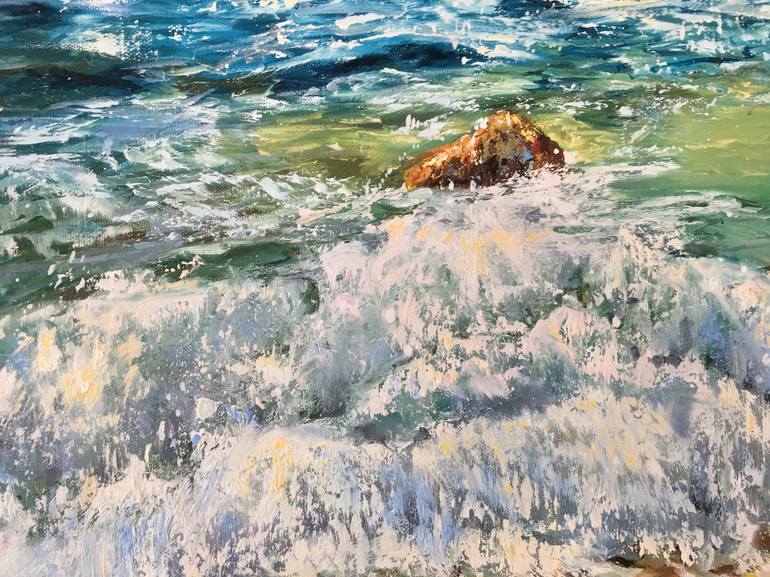 Original Impressionism Seascape Painting by Diana Malivani