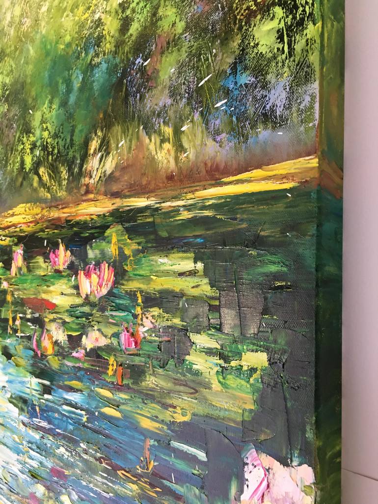 Pond With Water Lilies Painting by Diana Malivani | Saatchi Art