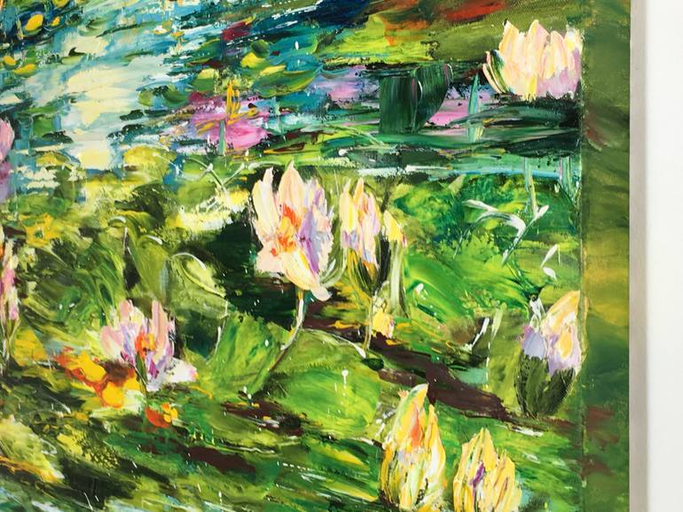 Pond With Water Lilies Painting by Diana Malivani | Saatchi Art
