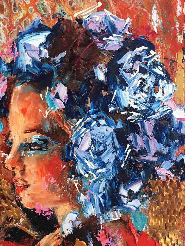 Original Abstract Portrait Painting by Diana Malivani