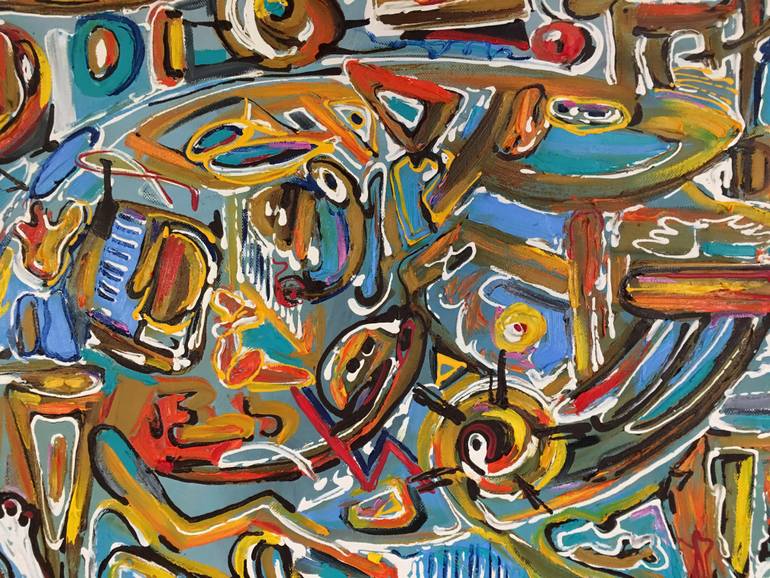 Original Abstract Politics Painting by Diana Malivani