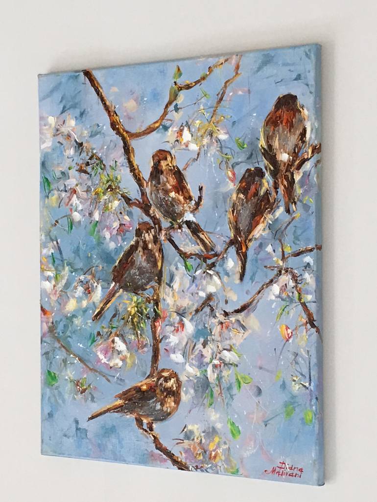 Original Impressionism Animal Painting by Diana Malivani