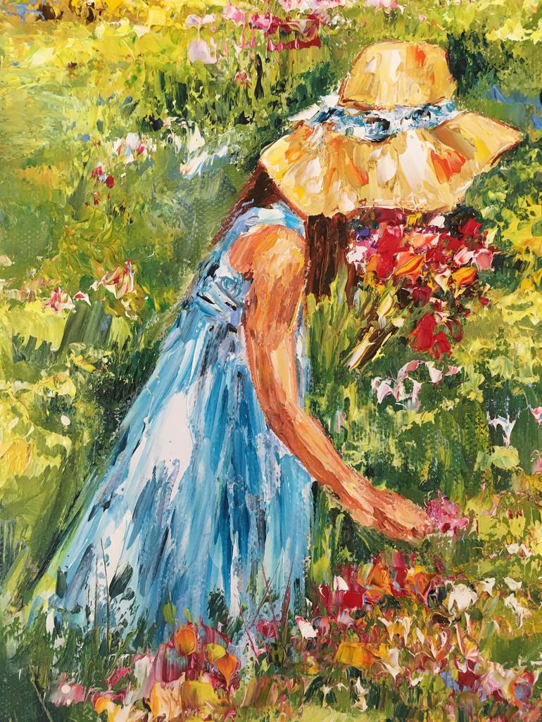 Original Impressionism People Painting by Diana Malivani