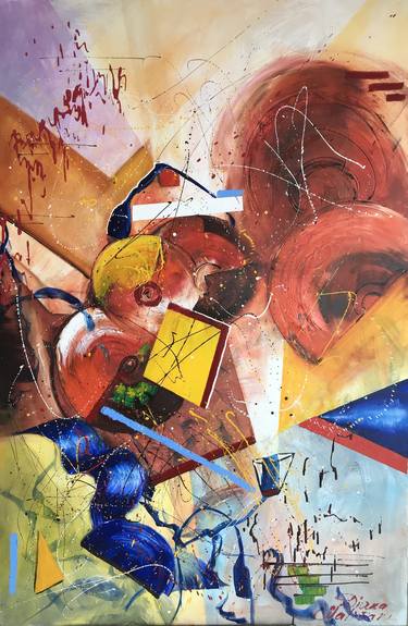 Original Abstract Geometric Paintings by Diana Malivani