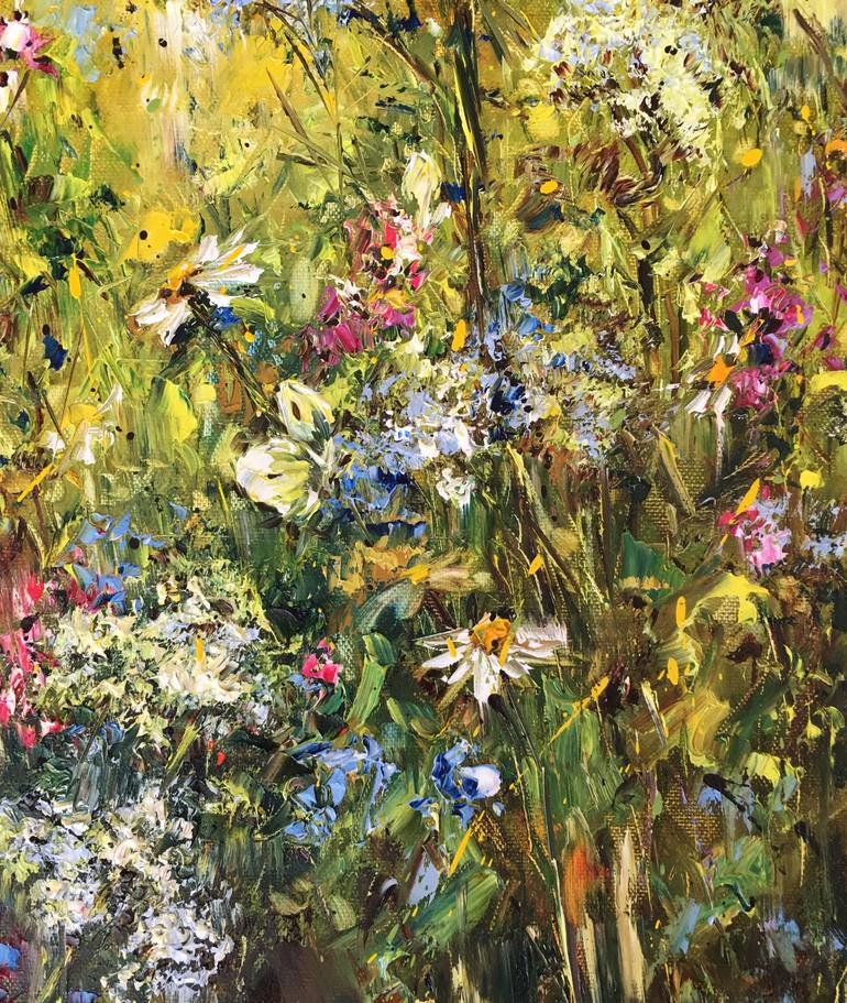 Original Impressionism Floral Painting by Diana Malivani