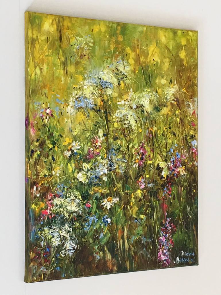 Original Impressionism Floral Painting by Diana Malivani