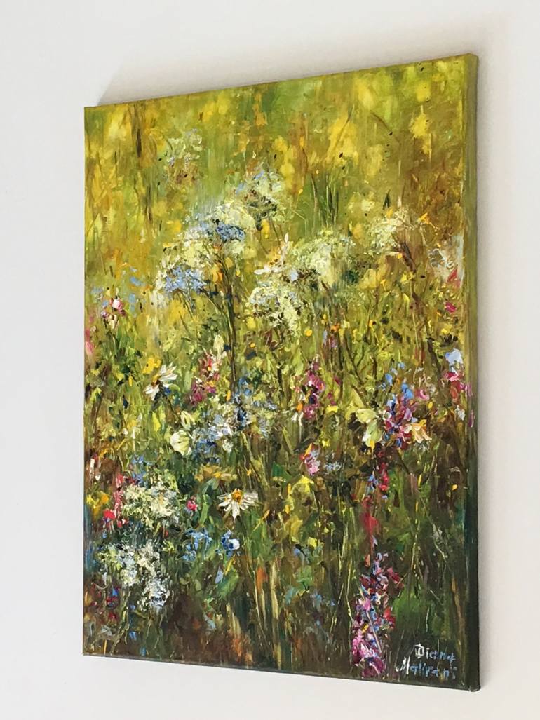Original Impressionism Floral Painting by Diana Malivani