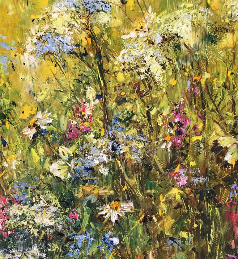 Original Impressionism Floral Painting by Diana Malivani