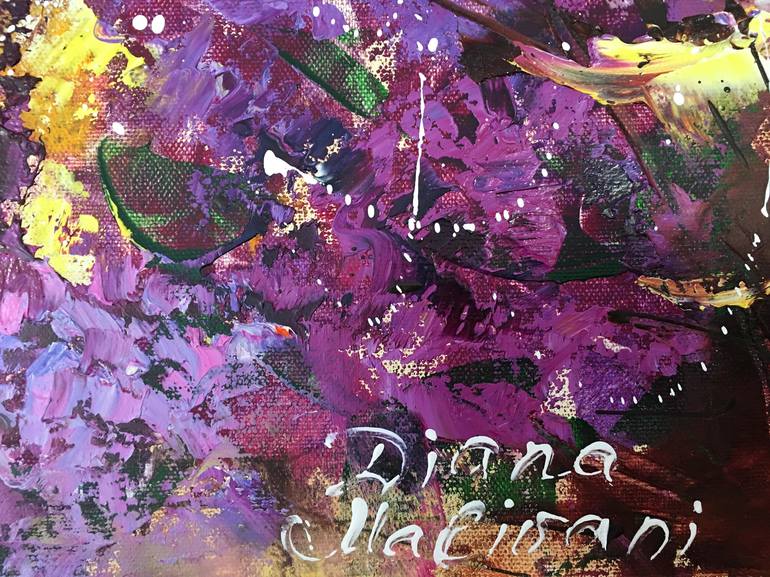 Original Impressionism Garden Painting by Diana Malivani